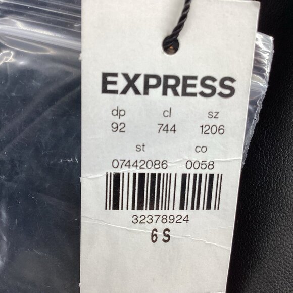 NWT Express Women’s High Rise Wide Leg Faux Leather Pants Black Size 6S MSRP $98 - Picture 8 of 10